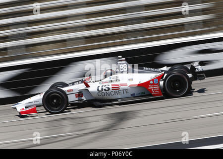 Fort Worth, Texas, USA. 8. Juni 2018. MARCO ANDRETTI (98) der Vereinigten Staaten zu dem Titel für die DXC-Technologie 600 an der Texas Motor Speedway in Fort Worth, Texas zu üben. Credit: Justin R. Noe Asp Inc/ASP/ZUMA Draht/Alamy leben Nachrichten Stockfoto