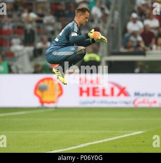 Leverkusen, Deutschland. 08 Juni, 2018 firo Fußball: Fußball: 08.06.2018 Nationalmannschaft Testspiel: Deutschland - Saudi Arabien 2:1 Treber - Andre ter Stegen | Verwendung der weltweiten Kredit: dpa/Alamy leben Nachrichten Stockfoto