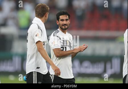 Leverkusen, Deutschland. 08 Juni, 2018 firo Fußball: Fußball: 08.06.2018 Nationalmannschaft Testspiel: Deutschland - Saudi Arabien 2:1 Entkauscht Ilkay Gundogan | Verwendung der weltweiten Kredit: dpa/Alamy leben Nachrichten Stockfoto