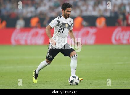 Leverkusen, Deutschland. 08 Juni, 2018 firo Fußball: Fußball: 08.06.2018 Nationalmannschaft Testspiel: Deutschland - Saudi Arabien 2:1 single action Ilkay Gundogan | Verwendung der weltweiten Kredit: dpa/Alamy leben Nachrichten Stockfoto