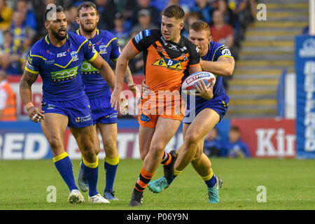 Warrington, UK, Freitag, 8. Juni 2018, Halliwell Jones Stadium, Warrington, England; Betfred Super League, Warrington Wolves v Castleford Tiger; Calum Turner von Castleford Tiger Credit: Aktuelles Bilder/Alamy leben Nachrichten Stockfoto