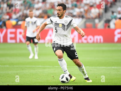 08. Juni 2018, Deutschland, Leverkusen: Fußball, international, Deutschland gegen Saudi-Arabien in der BayArena. Deutschlands Mats Hummels. Foto: Ina Faßbender/dpa Stockfoto