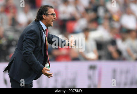 08. Juni 2018, Deutschland, Leverkusen: Fußball, international, Deutschland gegen Saudi-Arabien in der BayArena. Saudi manager Juan Antonio Pizzi. Foto: Marius Becker/dpa Stockfoto