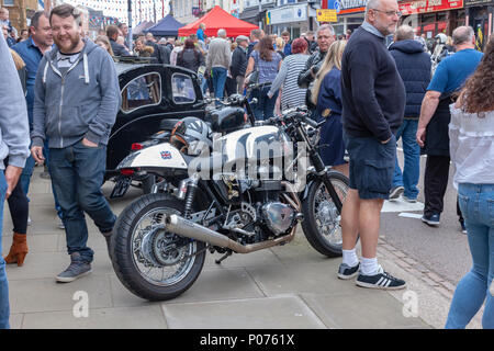 Daventry, Northamptonshire, Großbritannien. 9. Juni 2018 Motorrad Festival. Live Musik, Straßentheater, Stände und von vielen Bikes! In und um die Innenstadt. Credit: Keith J Smith./Alamy Live Stockfoto