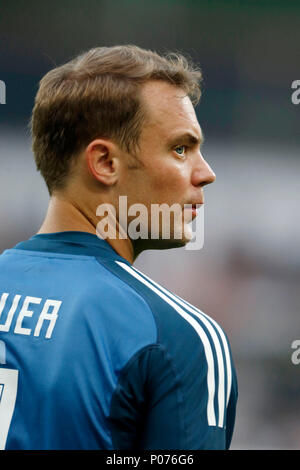 Leverkusen, Deutschland, 8. Juni 2018. Fußball International - Deutschland (GER) - Saudi-arabien (SAU) 2-1 in der Bay-Arena Stadion in Leverkusen am 08. Juni 2018 Torwart Manuel Neuer (GER) Foto: Norbert Schmidt, Düsseldorf Quelle: Norbert Schmidt/Alamy leben Nachrichten Stockfoto