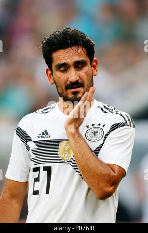 Leverkusen, Deutschland, 8. Juni 2018. Fußball International - Deutschland (GER) - Saudi-arabien (SAU) 2-1 in der Bay-Arena Stadion in Leverkusen am 08. Juni 2018 Ilkay GUENDOGAN (GER) Foto: Norbert Schmidt, Düsseldorf Quelle: Norbert Schmidt/Alamy leben Nachrichten Stockfoto