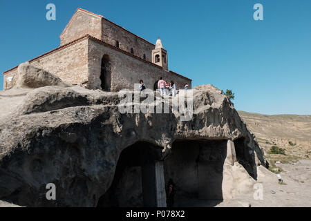 Uplistsikhe Historisches Museum, einem der ältesten städtischen Siedlungen in Georgien, ist eine alte Felsen gehauene Stadt im Osten Georgien, 10 km Stockfoto