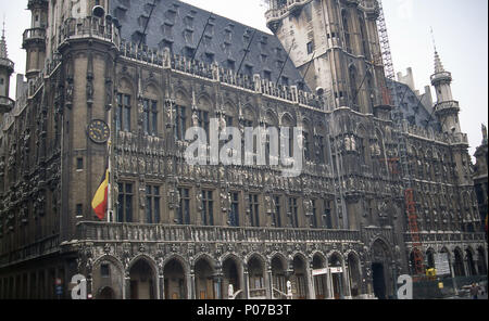 Rathaus, Grand Place, Brüssel, Belgien, 1996 Stockfoto