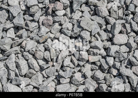 Struktur natürlicher Stein, Stein speziell auf Größe zerkleinert Stockfoto