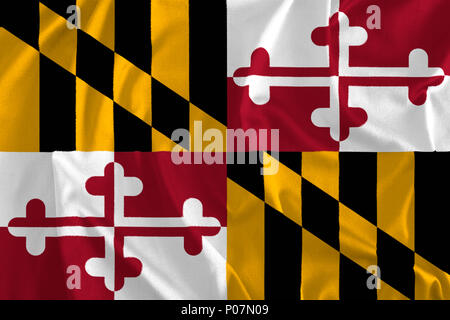 Flagge Maryland Hintergrund, Old Line State Stockfoto