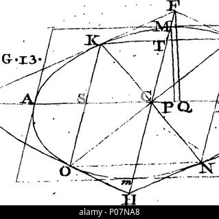 . Englisch: Fleuron aus Buch: Ein geometrisches Abhandlung der conic-Abschnitte, in denen die Eigenschaften der Teile, die von der Natur der Kegel abgeleitet werden, auf einfache Weise und durch eine neue Methode. Von Hugh Hamilton, A. M. Fellow des Trinity College, Dublin, und der Royal Society, London, jetzt Dekan von Armagh. Aus dem Lateinischen original in Englisch übersetzt. 111 Eine geometrische Abhandlung der Kegelschnitte Fleuron T 125962-19 Stockfoto