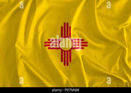 Flagge von New Mexico Hintergrund, Land der Verzauberung Stockfoto