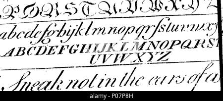 . Englisch: Fleuron aus Buch: ein Führer der Englischen Sprache; in zwei Teile. Der erste richtige für Anfänger, eine natürliche und einfache Methode, auszusprechen und beide gemeinsamen Worten ausdrücken, und Eigennamen, bei denen besondere Vorsicht hatte der Akzent, zur Vermeidung von Vitious Aussprache zu zeigen. Die Zweite für wie bis zu einem gewissen Reifegrad des Urteils fortgeschritten sind, mit den Bemerkungen auf die Töne der Buchstaben und Diphthongen; Regeln für die wahre Aufteilung der Silben, und die Verwendung von Großbuchstaben, stoppt, und markiert: Mit großen Tabellen der Abkürzungen und die Unterschiede der Worte; und mehrere Alphabete von C Stockfoto