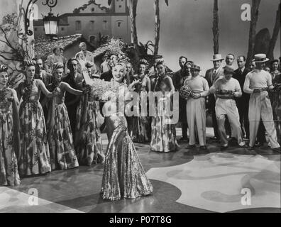 Original Film Titel: DIESE NACHT IN RIO. Englischer Titel: DIESE NACHT IN RIO. Film Regie: IRVING CUMMINGS. Jahr: 1941. Stars: Carmen Miranda. Quelle: 20th Century Fox/Album Stockfoto