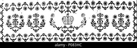 . Englisch: Fleuron aus Buch: Ein Brief über das Glück. 121 ein Schreiben über das Glück. Fleuron T 065219-3 Stockfoto