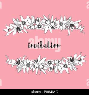 Vintage floral Banner erstellt. Stock Vektor