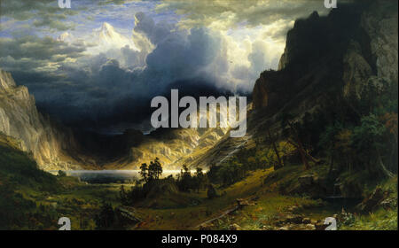 . Ein Sturm in den Rocky Mountains, Mt. Rosalie. 1866 274 Albert Bierstadt - ein Sturm in den Rocky Mountains, Mt. Rosalie - Google Kunst Projekt Stockfoto