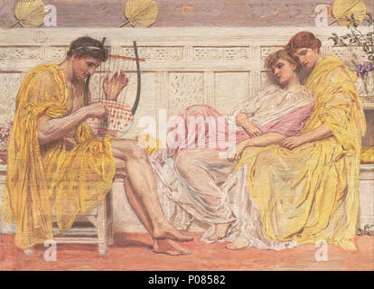 . Ein Musiker. ca. 1867 274 Albert Joseph Moore - Musiker - Google Kunst Projekt Stockfoto