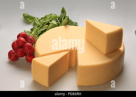 Ein schnittkäse Rad Stockfoto