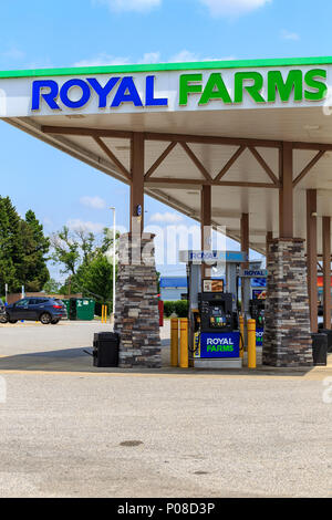 Wrightsville, PA, USA - Juni 7, 2018: Royal Farmen ist ein US-amerikanischer Convenience store Kette mit über 180 Standorten in der Mitte des Atlantischen Staaten. Stockfoto