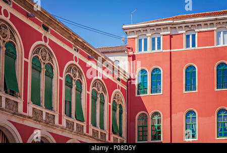 Gebäude auf dem Platz der Republik in Split, Kroatien. Stockfoto