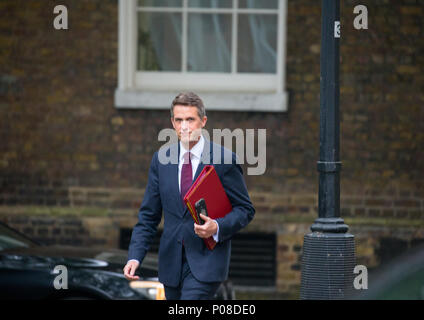 Gavin Williamson, Staatssekretär für Verteidigung, kommt in der Downing Street für eine Kabinettssitzung Stockfoto