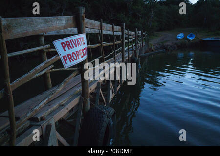 Eine Fußgängerbrücke in Chintsa, Eastern Cape, Südafrika Stockfoto