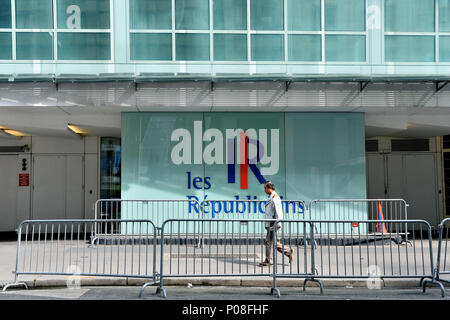 Les Républicains Headquarter - Rue de Vaugirard - Paris - Frankreich Stockfoto