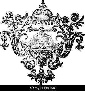. Englisch: Fleuron aus Buch: Eine Reise nach London. Als Teil einer Komödie Geschrieben von Sir John vanbrugh, Knt. Und ausgedruckt, nachdem seine eigene Kopie: Die (seit seinem Ableben) Wurde eine Intire Spielen, durch Herrn Cibber, und nennen würde, die Provok würde Mann, &c. 117 eine Reise nach London Fleuron T 029226-6 Stockfoto
