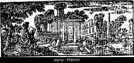 . Englisch: Fleuron aus Buch: Eine Reise nach London. Als Teil einer Komödie. Durch den späten Sir John vanbrugh, Knt. geschrieben und nach seiner eigenen Kopie: Die (seit seinem Ableben) Wurde eine intire spielen, durch Herrn Cibber gedruckt. Und nennen würde, die provok Mann würde, &c. 117 eine Reise nach London Fleuron T 029227-2 Stockfoto