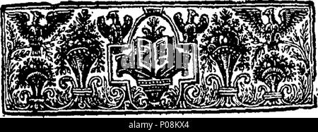 . Englisch: Fleuron aus Buch: ein Brief von Herrn Dodwell, worin alle Argumente in seinem briefroman Diskurs gegen die Unsterblichkeit der Seele sind besonders beantwortet, und das Urteil der Väter über diese Angelegenheit wirklich vertreten. Zusammen mit einer Verteidigung der ein Argument zum Einsatz in den oben genannten Schreiben an Herrn Ingram, der Immaterialität und natürlichen Unsterblichkeit der Seele zu beweisen. In vier Briefe an die autorisierten r einiger Erläuterungen, &c. Zu dem wird hinzugefügt, einige Überlegungen zu diesem Teil ein Buch namens Amyntor, die an die Schriften der Primitiven Väter bezieht, und die Canon Stockfoto