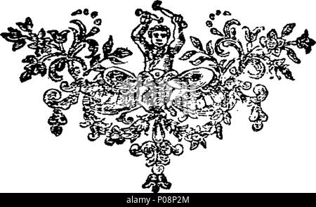 . Englisch: Fleuron aus Buch: ein Brief an das Recht der E------ t------- q - - - r. 126 in einem Brief an das Recht auf die E-l T-q-r. Fleuron T 038409-3 Stockfoto