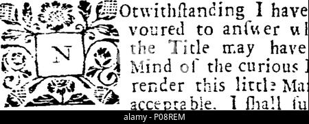 . Englisch: Fleuron aus Buch: Eine mathematische Miscellany: in vier Teile. I. Ein Essay auf die wahrscheinliche Lösung des 45 surprizing Paradoxien in Gordon's Geographie. Ii. Fifty-Five neue und erstaunliche Paradoxien, einige in Vers, einige in Prosa, mit ihren Lösungen. Iii. Antworten auf die Hundert arithmetische Probleme, Unbeantwortet in Hill's Arithmetick, und Alexander's Algebra. Iv. Sonstige Vorschriften über die Bildung von Aenigma, Fragen, die Lehre von der Finsternisse, von Pendeln, die Gleichung von Zeit, über Ostern, &c. Durch ein Liebhaber des mathematicks. 130 Eine mathematische Miscellany - in vier Stockfoto