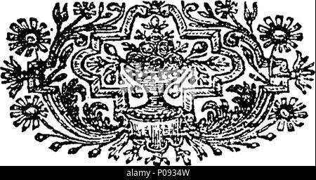 . Englisch: Fleuron aus Buch: eine literarische Zeitschrift, oder eine Fortsetzung der Memoiren von Literatur. Vom gleichen Autor. 127 eine literarische Zeitschrift, oder eine Fortsetzung der Memoiren von Literatur. Vom gleichen Autor. Fleuron P 002006-36 Stockfoto