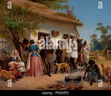 . Eine Szene in Australien. ca. 1850 278 Alexander Schramm - eine Szene in Südaustralien - Google Kunst Projekt Stockfoto