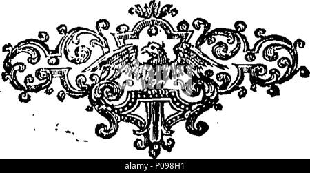 . Englisch: Fleuron aus Buch: eine natürliche Geschichte der englischen Insekten. Illustriert mit 100 Kupferplatten, neugierig Eingraviert aus dem Leben: und (für diejenigen, die es wünschen) genau auf das Thema Eleasar, Albin, Maler gefärbt. Zu denen hinzugefügt werden, große Notizen und viele Neugierige Beobachtungen. Von W. Derham, Fellow der Royal Society. 136 Eine natürliche Geschichte der englischen Insekten Fleuron T 085937-57 Stockfoto