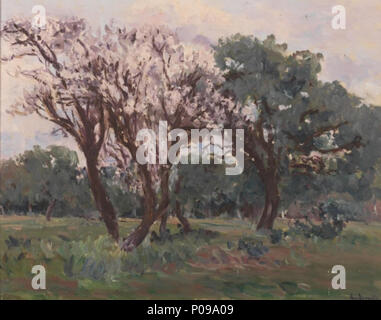 . Español: Almendros en Flor. El Pardo (1910), de Aureliano De Beruete. Óleo sobre lienzo (Alto: 40 cm; ancho: 50cm). Museo del Prado, Madrid, España. . 1910. Aureliano De Beruete (1845 - 1912) Alternative Namen Aureliano De Beruete; Aureliano Aureliano De Beruete Beruete; Moret; Aureliano De Beruete Y Moret; Aureliano De Beruete Y Moret; Aureliano Beruete Y Moret Beschreibung spanischer Maler und Politiker Geburtsdatum / Tod 1845 1912 Ort der Geburt / Todes Madrid Madrid Standort Madrid Authority control: Q 1403669 VIAF:?:? ISNI 18106809 0000 0001 0875 8519 500030550 L ULAN:? Stockfoto