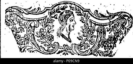 . Englisch: Fleuron aus Buch: Eine Neue compendious Abhandlung von farriery. Darin sind in einem einfachen, familiär, und natürliche Weise, Störungen der Vorfall zu Pferde, und ihre jeweiligen Kuren; Zusammen mit einige interessante Beobachtungen auf Blutungen, Spülung, Übung, &c. Und ein bestimmtes Rezept für die Cholick. Von John Wood, Ende Hufschmied zum König von Sardinien; aber jetzt bei Cheshunt in Hertfordshire. 145 Eine Neue compendious Abhandlung von farriery Fleuron T 117139-11 Stockfoto