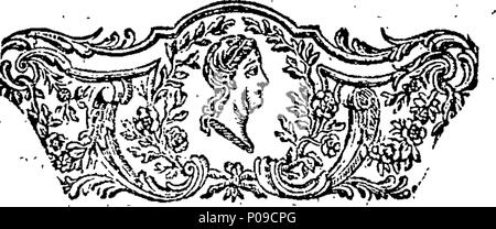 . Englisch: Fleuron aus Buch: Eine Neue compendious Abhandlung von farriery. Darin sind in einem einfachen, familiär, und natürliche Weise, Störungen der Vorfall zu Pferde, und ihre jeweiligen Kuren; Zusammen mit einige interessante Beobachtungen auf Blutungen, Spülung, Übung, &c. Und ein bestimmtes Rezept für die Cholick. Von John Wood, Ende Hufschmied zum König von Sardinien; aber jetzt bei Cheshunt in Hertfordshire. 145 Eine Neue compendious Abhandlung von farriery Fleuron T 117139-4 Stockfoto