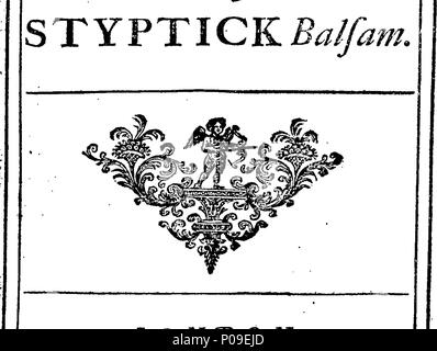 . Englisch: Fleuron aus Buch: Ein Konto von Dr. Eaton styptick Balsam. 288 Ein Konto von Dr. Eaton styptick Balsam. Fleuron T 145086-2 Stockfoto