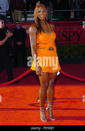 Serena Williams am 12. jährlichen ESPY Awards im Kodak Theater in Los Angeles. 14 Juli, 2004. WilliamsSerena009 Red Carpet Event, Vertikal, USA, Filmindustrie, Prominente, Fotografie, Bestof, Kunst, Kultur und Unterhaltung, Topix Prominente Fashion/Vertikal, Besten, Event in Hollywood Leben - Kalifornien, Roter Teppich und backstage, USA, Film, Stars, Film Stars, TV Stars, Musik, Promis, Fotografie, Bestof, Kunst, Kultur und Unterhaltung, Topix, vertikal, eine Person aus dem Jahr 2004, Anfrage tsuni@Gamma-USA.com Mode - Volle Länge Stockfoto