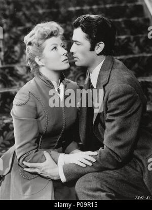 Original Film Titel: IM TAL DER ENTSCHEIDUNG. Englischer Titel: IM TAL DER ENTSCHEIDUNG. Regisseur: TAY GARNETT. Jahr: 1945. Stars: GREER GARSON; Gregory Peck. Quelle: METRO GOLDWYN-Mayer/Album Stockfoto