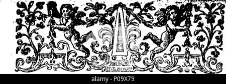 . Englisch: Fleuron aus Buch: Ein Bericht über die Expedition von der britischen Flotte nach Sizilien, in den Jahren 1718, 1719 und 1720. Unter dem Kommando von Sir George Byng, Bart. (Danach Viscount Torrington) Admiral und Oberbefehlshaber der Seiner Majestät Flotte; und Seiner Majestät Beauftragte und Bevollmächtigte der mehrere Fürsten und Staaten von Italien. Von Admiral's Handschriften gesammelt und andere originelle Beiträge. 290 Ein Konto der Expedition von der britischen Flotte nach Sizilien, in den Jahren 1718, 1719 und 1720 Fleuron T 142387-5 Stockfoto