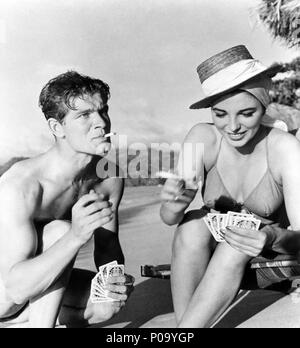 Original Film Titel: INSEL IN DER SONNE. Englischer Titel: INSEL IN DER SONNE. Film Regie: Robert Rossen. Jahr: 1957. Stars: Stephen Boyd; Joan Collins. Quelle: 20th Century Fox/Album Stockfoto