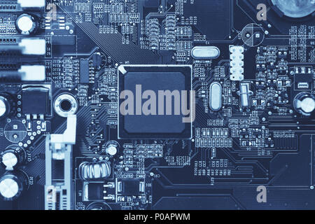 Computer elektronische Silicon Chip in der digitalen Mikroprozessor Stockfoto