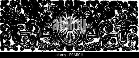 . Englisch: Fleuron aus Buch: Eine Antwort auf die Henry Woodward, Schauspieler. Mit einigen gelegentlichen Bemerkungen auf der Griechischen und Römischen Bühne. Durch die Rt. Hon. Der Graf von ******* 305 eine Antwort auf Henry Woodward, Comedian Fleuron T 075763-4 Stockfoto