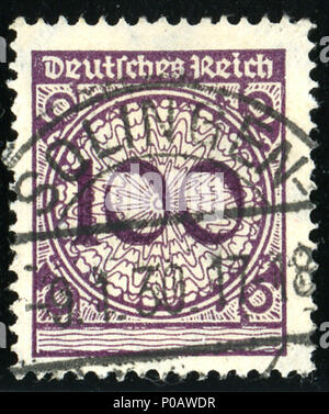 . Englisch: Stempel der Deutschland, post-Inflation Ausgabe Dezember 1923, 100 Pfg, in Solingen am 9. Januar 1930 aufgehoben. . 9. Januar 1930. Jacquesverlaeken 1 1930 100 Pfg Solingen Mi 343 Stockfoto