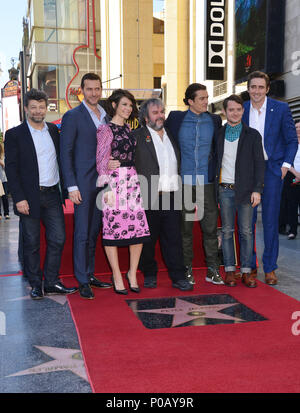 Peter Jackson, Evangeline Lilly, Orlando Bloom, Elijah Wood, Andy Serkis, Lee Pace, Richard Armitage008 Peter Jackson geehrt mit einem Stern auf dem Hollywood Walk of Fame (WofF), 8. Dezember 2014 in Los Angeles. Peter Jackson, Evangeline Lilly, Orlando Bloom, Elijah Wood, Andy Serkis, Lee Pace, Richard Armitage008 Veranstaltung in Hollywood Leben - Kalifornien, Red Carpet Event, USA, Filmindustrie, Prominente, Fotografie, Bestof, Kunst, Kultur und Unterhaltung, Topix prominente Mode, Besten, Hollywood Leben, Event in Hollywood Leben - Kalifornien, Film Stars, TV Stars, Musik celebriti Stockfoto