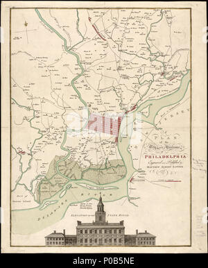 170 ein Plan der Stadt und Umgebung von Philadelphia LOC 74692108 Stockfoto