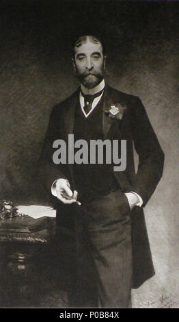 . Deutsch: Monsieur Eugénidi. Ölgemälde von Aimé-Nicolas Morot. Tiefdruck (Platte 40) Aimé Nicolas Morot und Charles Moreau-Vauthier, 1906 veröffentlicht. L'Oeuvre de Aimé Morot: Mitglied de l'Académie des Beaux-Arts. Librairie Hachette et Cie, Paris. 7 S., 60 gravures, in Folio. . 1906. Aimé Nicolas Morot 272 Aime morot Monsieur eugenidi 1895 Stockfoto